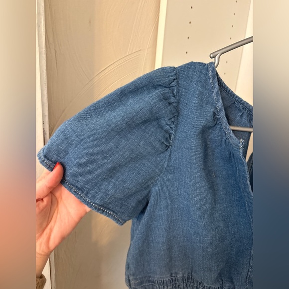 Anthropologie The Somerset Romper Denim Chambray Size XSP - Picture 7 of 12